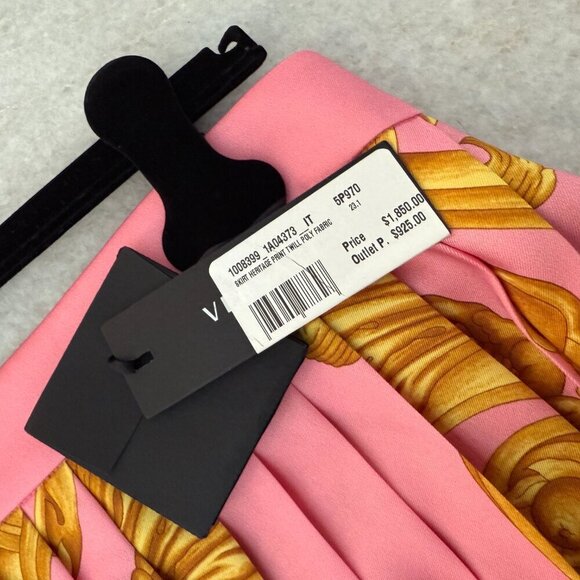 Versace Heritage Print Pleated Mini Skirt, 42 (US 6) 44 (US 8), NWT Retail 1850 - Picture 10 of 12